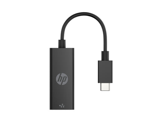 HP USB-C naar RJ45 adapter G2, Bedraad, USB Type-C, Ethernet, Zwart