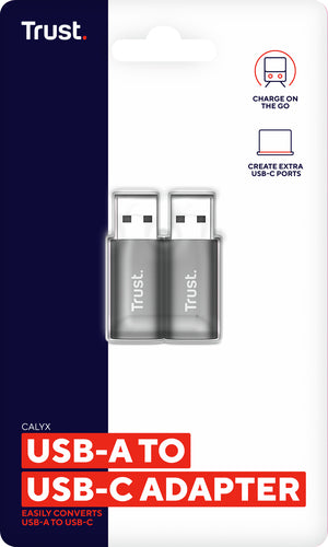 Trust Calyx, USB Type-C, USB Type-A, Grijs