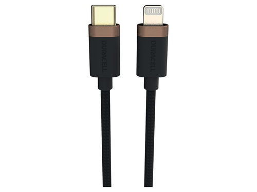 Duracell USB9012A, Zwart, Apple iPhone 5, 5C, 5S, iPad 4, iPad Mini, iPod Nano 7G, iPad Touch 5G, 67 g, 5 mm, 5 mm, 1000 mm