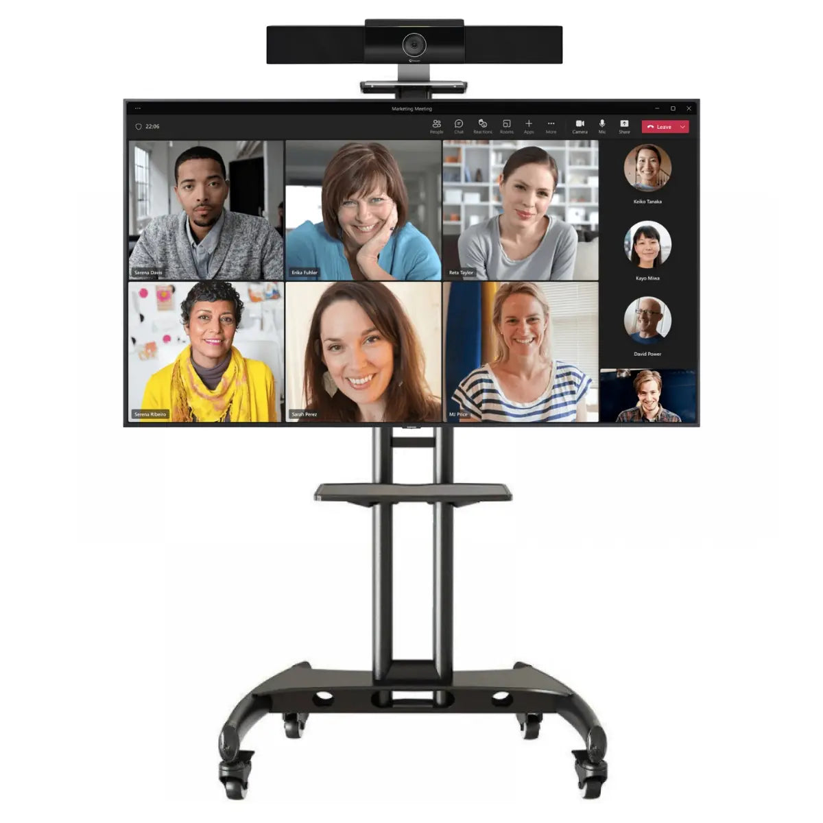 Video Conferrentie set Polycom + Samsung scherm + Rolstandaard