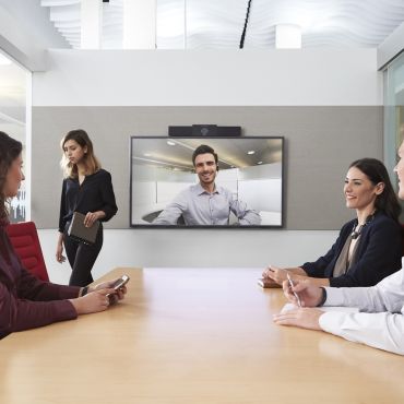 Video Conferrentie set Polycom + Samsung scherm + Rolstandaard