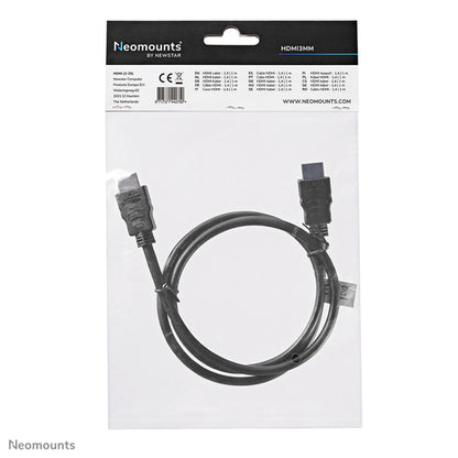 Neomounts HDMI3MM HDMI kabel - 1 meter, Zwart, Kunststof, 60 g, 250 mm, 3 mm, 300 mm