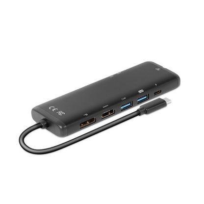 CLUB3D USB C HUB 1x DISPLAYPORT, 1X HDMI, Docking, USB 3.2 Gen 1 (3.1 Gen 1) Type-C, 100 W, 10,100,1000 Mbit/s, Zwart, MicroSD (TransFlash), SD