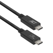 ACT USB4Â® 20Gbps kabel, USB-C, USB-IF gecertificeerd, 1 meter, 1 m, USB C, USB C, USB4 Gen 2x2, 20 Gbit/s, Zwart