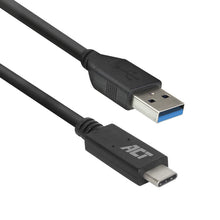ACT USB 3.0 kabel, USB-A naar USB-C, 1 meter, 1 m, USB C, USB A, USB 3.2 Gen 1 (3.1 Gen 1), 5 Gbit/s, Zwart