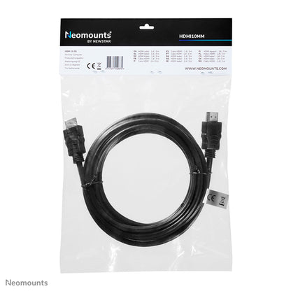 Neomounts HDMI10MM HDMI kabel - 3 meter, Zwart, Kunststof, 140 g, 290 mm, 7 mm, 300 mm