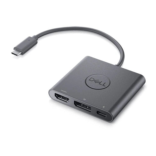DELL adapter USB-C naar HDMI/DP met Power Pass-Through, Bedraad, USB 3.2 Gen 2 (3.1 Gen 2) Type-C, Zwart, 3840 x 2160 Pixels, Dell, 3840 x 2160 Pixels