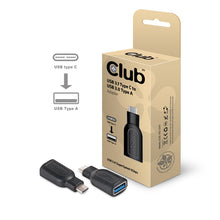 CLUB3D USB 3.1 Type C to USB 3.0 Adapter, USB Type C 3.1, USB 3.0, 0,043 m, Zwart