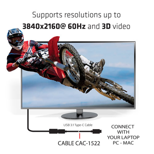 CLUB3D USB Type-C Gen 2 actieve kabel - 4K60Hz, 10Gbps(data) Opladen op 100W M/V 1 m ook geschikt voor Apple Macs, 1 m, USB C, USB C, USB 3.2 Gen 2 (3.1 Gen 2), Mannelijk/Mannelijk, Zwart