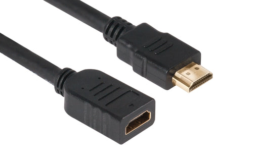 CLUB3D High Speed HDMIâ¢ 1.4 HD Extension Kabel 5meter M/F, 5 m, HDMI Type A (Standaard), HDMI Type A (Standaard), 3D, 10,2 Gbit/s, Zwart