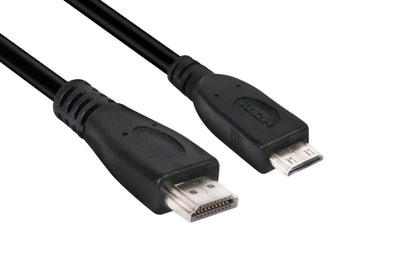 CLUB3D Mini HDMIâ¢ to HDMIâ¢ 2.0 4K60Hz Kabel 1Meter, 1 m, HDMI Type C (Mini), HDMI Type A (Standaard), 18 Gbit/s, Zwart