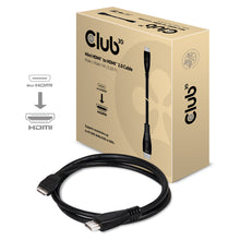CLUB3D Mini HDMIâ¢ to HDMIâ¢ 2.0 4K60Hz Kabel 1Meter, 1 m, HDMI Type C (Mini), HDMI Type A (Standaard), 18 Gbit/s, Zwart