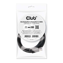 CLUB3D Mini DisplayPort to DisplayPort 1.2 M/M 2meter 4K60Hz, 2 m, Mini DisplayPort, DisplayPort, Mannelijk, Mannelijk, 4096 x 2160 Pixels