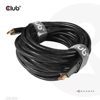 CLUB3D HDMI 2.0 4K60Hz UHD RedMere Kabel 15 meter, 15 m, HDMI Type A (Standaard), HDMI Type A (Standaard), 3D, 18 Gbit/s, Zwart