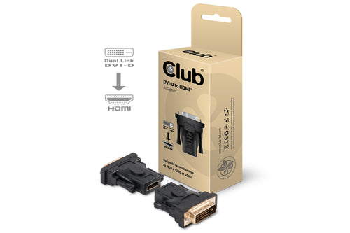 CLUB3D DVI-D to HDMI Passive Adapter, DVI, HDMI, Zwart
