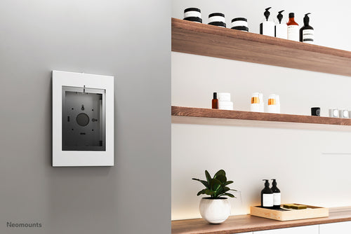 Neomounts WL15-650WH1 Tablet muurbeugel 9.7-11" - vergrendelbaar, 27,9 cm (11"), 24,6 cm (9.7"), Wit, Staal, Muur, Drukvergrendeling