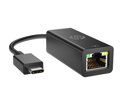 HP USB-C naar RJ45 adapter G2, Bedraad, USB Type-C, Ethernet, Zwart