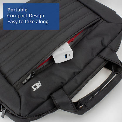 ACT USB-C & USB-A lader 20W met Power Delivery PPS, Quick Charge, GaNFast, Auto, AC, 12 V, 1,67 A, Wit