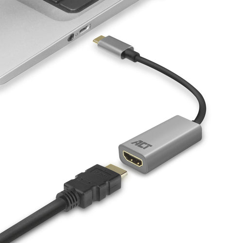 ACT USB-C naar HDMI adapter, 3.2 Gen 1 (3.1 Gen 1), USB Type-C, HDMI-uitgang, 4096 x 2160 Pixels