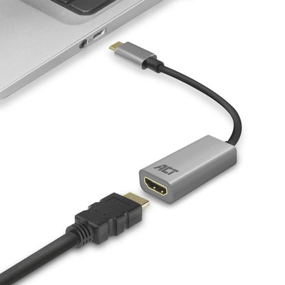 ACT USB-C naar HDMI adapter, 3.2 Gen 1 (3.1 Gen 1), USB Type-C, HDMI-uitgang, 4096 x 2160 Pixels