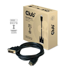 CLUB3D DVI to HDMI 1.4 Cable M/M 2 meter Bidirectional, DVI Dual Link, HDMI 1.4, 2 m, Zwart