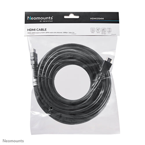 Neomounts HDMI35MM HDMI kabel - 10 meter, Zwart, Kunststof, 570 g, 230 mm, 21 mm, 410 mm