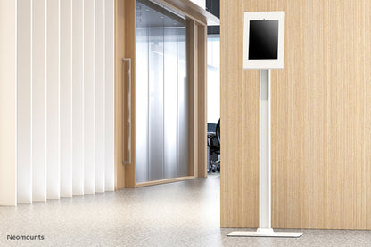 Neomounts FL15-650WH1 Tablet vloerstandaard 9.7-11" - vergrendelbaar, 27,9 cm (11"), 24,6 cm (9.7"), Wit, Staal, 0 - 75Â°, 90Â°