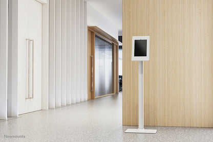 Neomounts FL15-650WH1 Tablet vloerstandaard 9.7-11" - vergrendelbaar, 27,9 cm (11"), 24,6 cm (9.7"), Wit, Staal, 0 - 75Â°, 90Â°