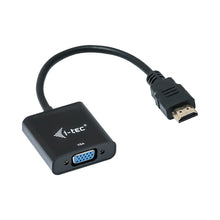 i-tec HDMI2VGAADA, 0,15 m, HDMI, VGA, Mannelijk, Vrouwelijk, 1920 x 1080 Pixels