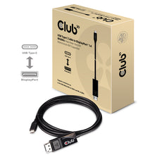 CLUB3D USB Type C Cable naar DP 1.4 8K60Hz M/M 1.8m, USB C, Displayport 1.4, 1,8 m, Zwart