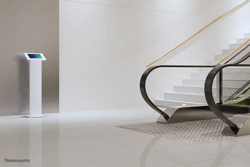 Neomounts FL15-750WH1 Tablet vloerstandaard 9.7-11" - vergrendelbaar, 27,9 cm (11"), 24,6 cm (9.7"), Wit, Staal, Vloer, Drukvergrendeling