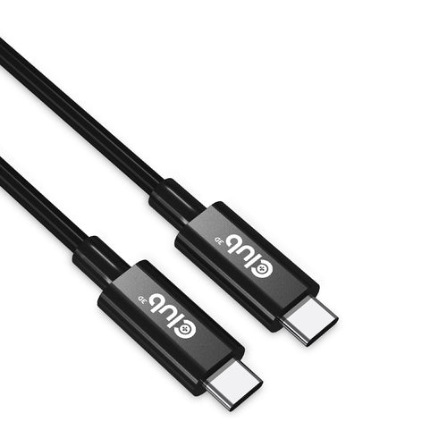 CLUB3D USB4 Gen3x2 Type-C Bi-Directional Cable 8K60Hz or 4K120Hz, Data 40Gbps, PD 240W(48V/5A) EPR M/M 3m / 9.84ft, 3 m, USB C, USB C, USB4 Gen 3x2, 40 Gbit/s, Zwart