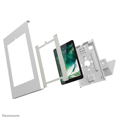 Neomounts DS15-630WH1 Tablet standaard bureau en wand 9.7-11" - vergrendelbaar, 27,9 cm (11"), 24,6 cm (9.7"), Wit, Staal, 90Â°, Bureau