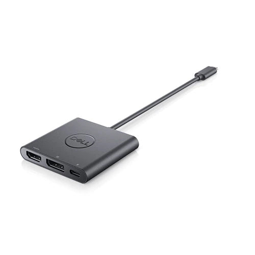 DELL adapter USB-C naar HDMI/DP met Power Pass-Through, Bedraad, USB 3.2 Gen 2 (3.1 Gen 2) Type-C, Zwart, 3840 x 2160 Pixels, Dell, 3840 x 2160 Pixels