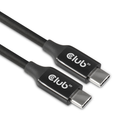 CLUB3D USB 3.2 Gen2 Type C naar C Actieve Bi-directionele Kabel 8K60Hz (alt modus) M/M 5m/16.4ft, 5 m, USB C, USB C, USB 3.2 Gen 2 (3.1 Gen 2), 10 Gbit/s, Zwart