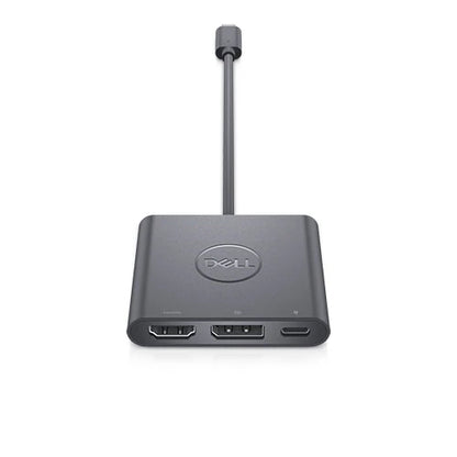DELL adapter USB-C naar HDMI/DP met Power Pass-Through, Bedraad, USB 3.2 Gen 2 (3.1 Gen 2) Type-C, Zwart, 3840 x 2160 Pixels, Dell, 3840 x 2160 Pixels
