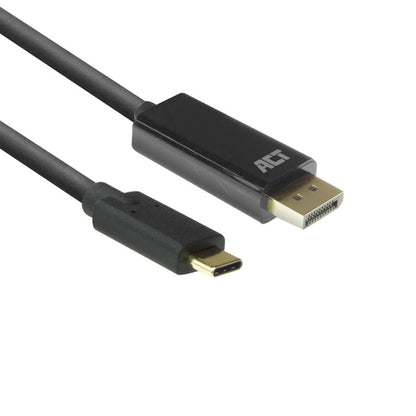 ACT USB-C naar DisplayPort kabel 2 meter, 2 m, USB Type-C, DisplayPort, Mannelijk, Mannelijk, Recht