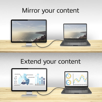 ACT USB-C naar HDMI kabel 2 meter, 2 m, USB Type-C, HDMI Type A (Standaard), Mannelijk, Mannelijk, Recht