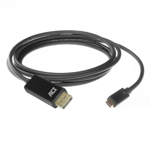ACT USB-C naar DisplayPort kabel 2 meter, 2 m, USB Type-C, DisplayPort, Mannelijk, Mannelijk, Recht