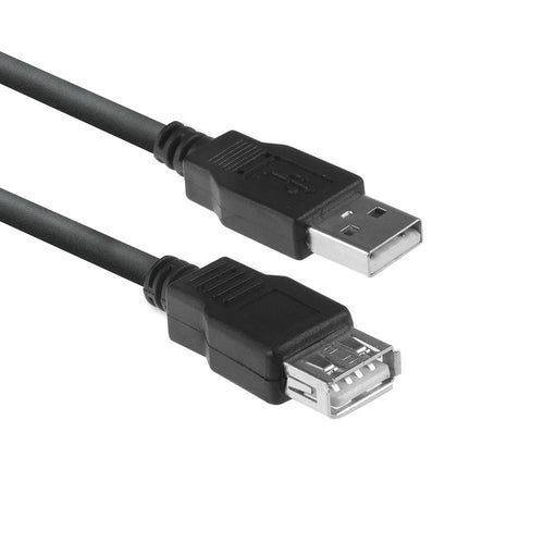 ACT USB 2.0 verlengkabel A male - A female 1,8 meter, 1,8 m, USB A, USB A, USB 2.0, 0,48 Gbit/s, Zwart