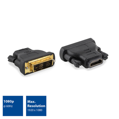 ACT Verloopadapter DVI-D male - HDMI A female, DVI-D, HDMI Type A (Standard), 0 m, Zwart