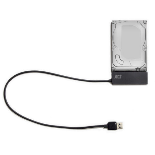 ACT USB 3.2 Gen1 naar 2,5/3,5 inch SATA Adapterkabel voor SSD/HDD, 2.5/3.5" SATA, USB A, 0,45 m, Zwart