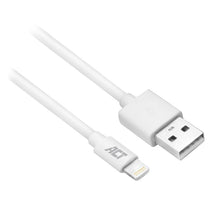 ACT USB 2.0 laad- en datakabel A male - Lightning male 1 meter, MFI gecertificeerd, 1 m, Lightning, USB A, Mannelijk, Mannelijk, Wit