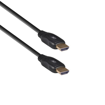 ACT 2,5 meter HDMI 4K High Speed kabel v2.0 HDMI-A male - HDMI-A male, 2,5 m, HDMI Type A (Standaard), HDMI Type A (Standaard), Zwart