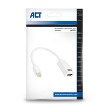 ACT 0,15 meter Mini DisplayPort male naar HDMI-A female adapter, 0,15 m, Mini DisplayPort, HDMI Type A (Standaard), Mannelijk, Vrouwelijk, Recht