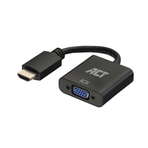 ACT 0,15 meter HDMI-A male naar VGA female adapter, met audio, 0,23 m, HDMI Type A (Standaard), VGA (D-Sub), Mannelijk, Vrouwelijk, Recht