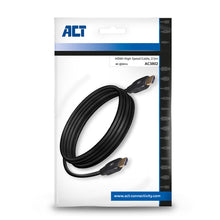 ACT 2,5 meter HDMI 4K High Speed kabel v2.0 HDMI-A male - HDMI-A male, 2,5 m, HDMI Type A (Standaard), HDMI Type A (Standaard), Zwart