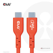 CLUB3D USB2 Type-C Bi-Directional Cable, Data 480Mb,PD 240W(48V/5A) EPR M/M 2m USB IF GECERTIFICEERD, 2 m, USB C, USB C, USB4 Gen 2x2, Rood