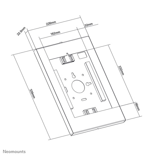 Neomounts WL15-650WH1 Tablet muurbeugel 9.7-11" - vergrendelbaar, 27,9 cm (11"), 24,6 cm (9.7"), Wit, Staal, Muur, Drukvergrendeling
