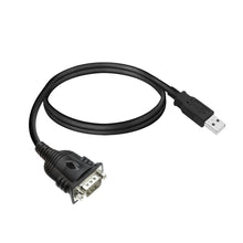 ACT 0,6 meter USB naar serieel adapter, Zwart, 0,6 m, USB Type-A, DB-9, Mannelijk, Mannelijk